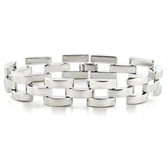 LO708 - Imitation Rhodium Brass Bracelet with No Stone