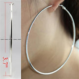 LO771 - Silver Brass Earrings with No Stone - Alamode