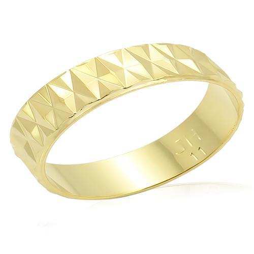 LO981 - Gold Brass Ring with No Stone - Alamode - Flyclothing LLC