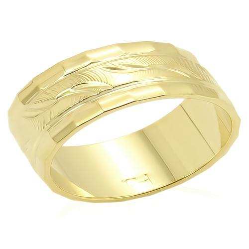 LO983 - Gold Brass Ring with No Stone - Alamode - Flyclothing LLC
