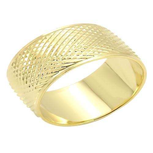 LO989 - Gold Brass Ring with No Stone - Alamode - Flyclothing LLC