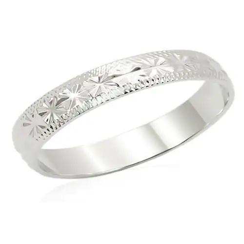 LO998 - Imitation Rhodium Brass Ring with No Stone - Alamode - Flyclothing LLC