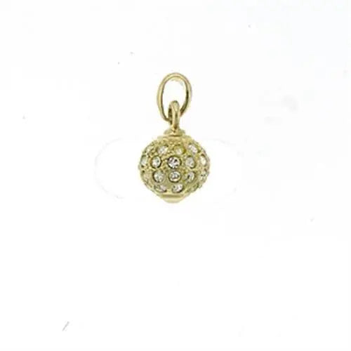 LOA391 - Gold Brass Pendant with Top Grade Crystal in Clear - Alamode - Flyclothing LLC