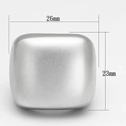 LOA845 - Matte Rhodium Brass Ring with No Stone - Alamode - Flyclothing LLC