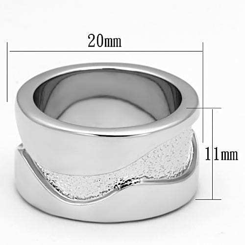 LOA853 - Rhodium Brass Ring with No Stone - Alamode - Flyclothing LLC