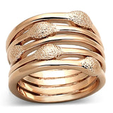 LOA899 - Rose Gold Brass Ring with No Stone - Alamode - Flyclothing LLC