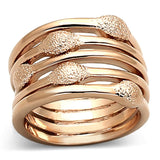 LOA899 - Rose Gold Brass Ring with No Stone - Alamode