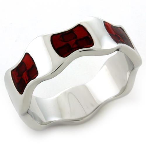 LOAS1072 - Rhodium 925 Sterling Silver Ring with No Stone - Alamode