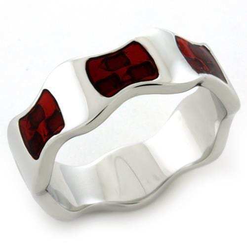 LOAS1072 - Rhodium 925 Sterling Silver Ring with No Stone - Alamode - Flyclothing LLC