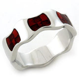 LOAS1072 - Rhodium 925 Sterling Silver Ring with No Stone - Alamode
