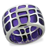 LOAS1076 - High-Polished 925 Sterling Silver Ring with No Stone - Alamode