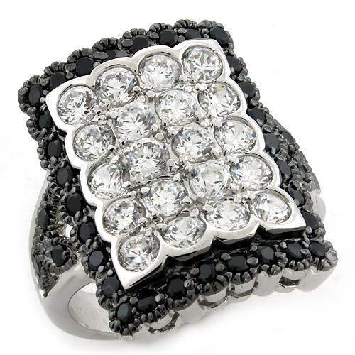 LOAS1106 - Special Color 925 Sterling Silver Ring with AAA Grade CZ in Multi Color - Alamode - Flyclothing LLC