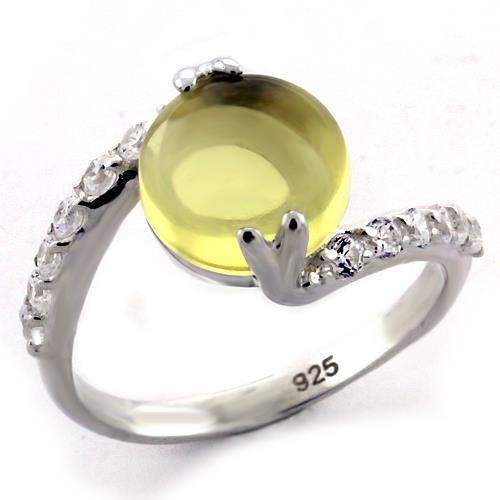 LOAS1123 - High-Polished 925 Sterling Silver Ring with Synthetic Cat Eye in Amethyst - Alamode - Flyclothing LLC