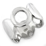 LOAS1146 - High-Polished 925 Sterling Silver Ring with No Stone - Alamode