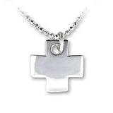 LOAS1164 - High-Polished 925 Sterling Silver Chain Pendant with No Stone - Alamode