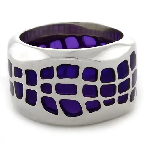 LOAS1166 - 925 Sterling Silver Ring with No Stone - Alamode - Flyclothing LLC
