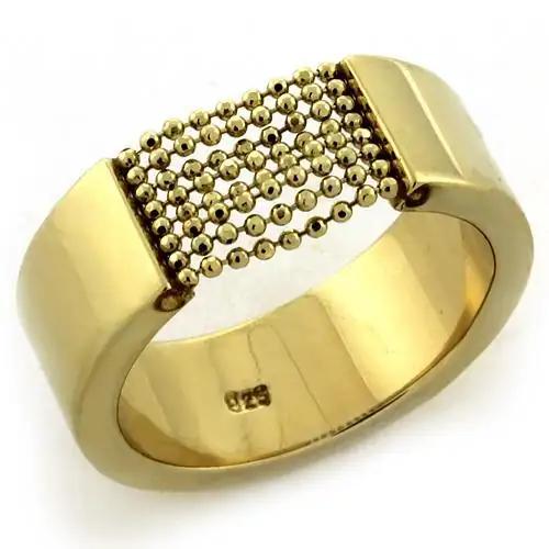 LOAS1173 - Gold 925 Sterling Silver Ring with No Stone - Alamode