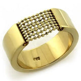 LOAS1173 - Gold 925 Sterling Silver Ring with No Stone - Alamode