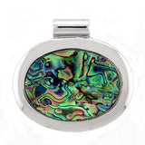 LOAS1323 - Rhodium Plated 925 Sterling Silver Pendant with Natural Conch in Rainbow color - Alamode - Flyclothing LLC