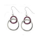 LOAS1340 - Rhodium 925 Sterling Silver Earrings with AAA Grade CZ  in Siam - Alamode