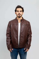 Logan Men's Faux Leather Scooter Jacket - Whet Blu NYC - Flyclothing LLC