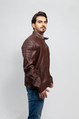 Logan Men's Faux Leather Scooter Jacket - Whet Blu NYC - Flyclothing LLC