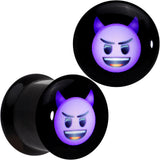 7/16 Licensed Purple Devil emoji Acrylic Double Flare Plug Set - BodyCandy - Flyclothing LLC