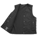Lone Star Men's Motorcycle Twill Vest - First Manufacturing Company - Flyclothing LLC