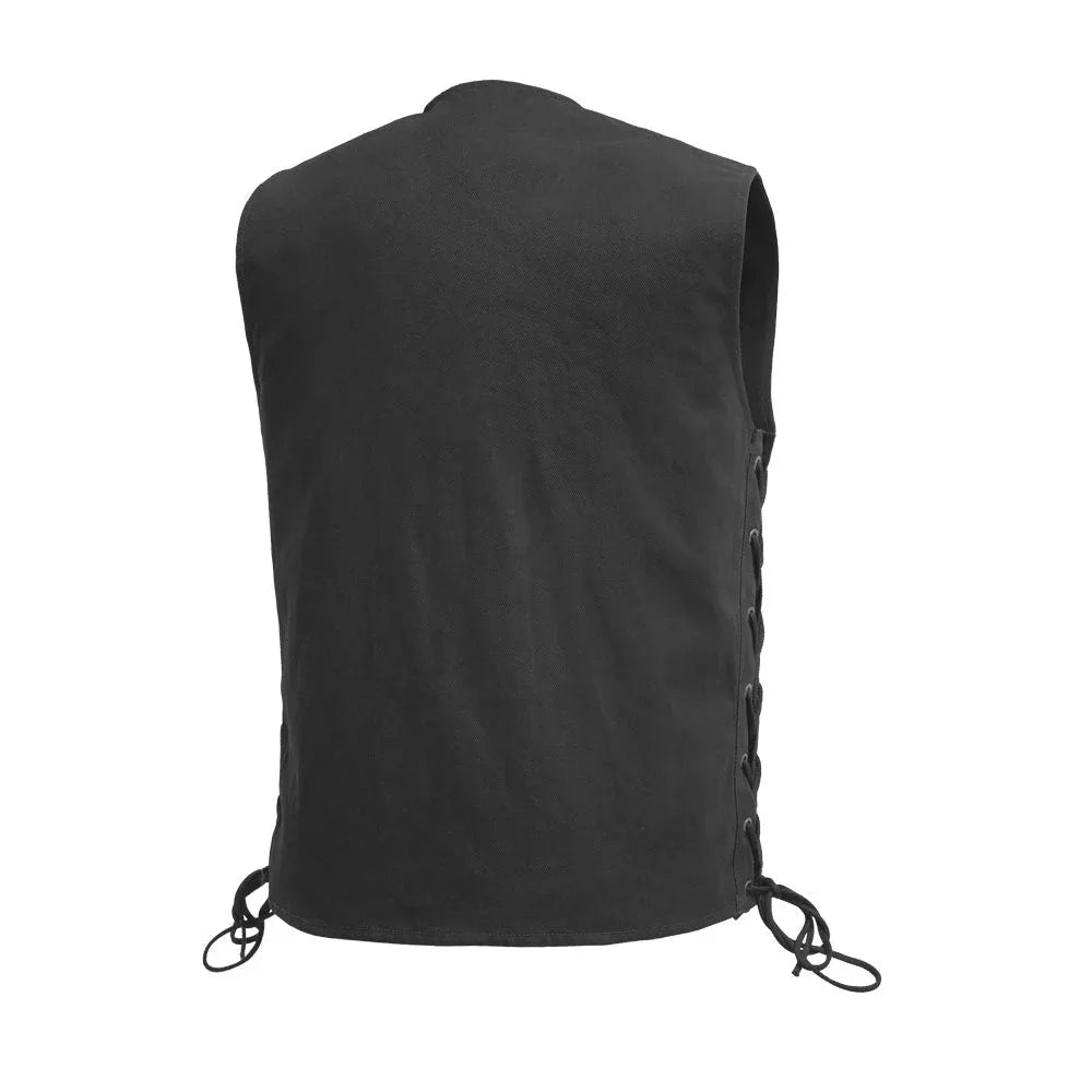 Lone Star Men's Motorcycle Twill Vest - First Manufacturing Company - Flyclothing LLC