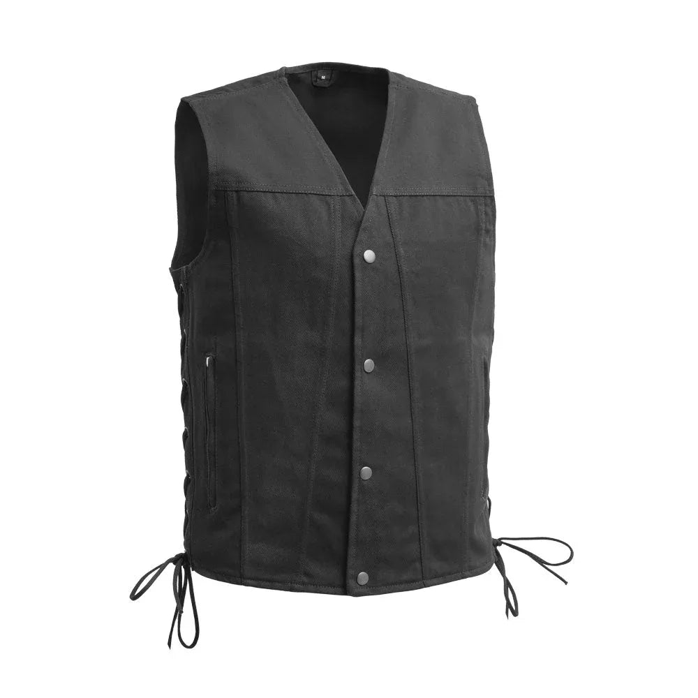 Lone Star Men's Motorcycle Twill Vest - First Manufacturing Company - Flyclothing LLC