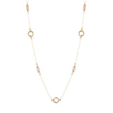 Long Delicate Orange Moonstone and Bronze Necklace - Barse Jewelry - Flyclothing LLC