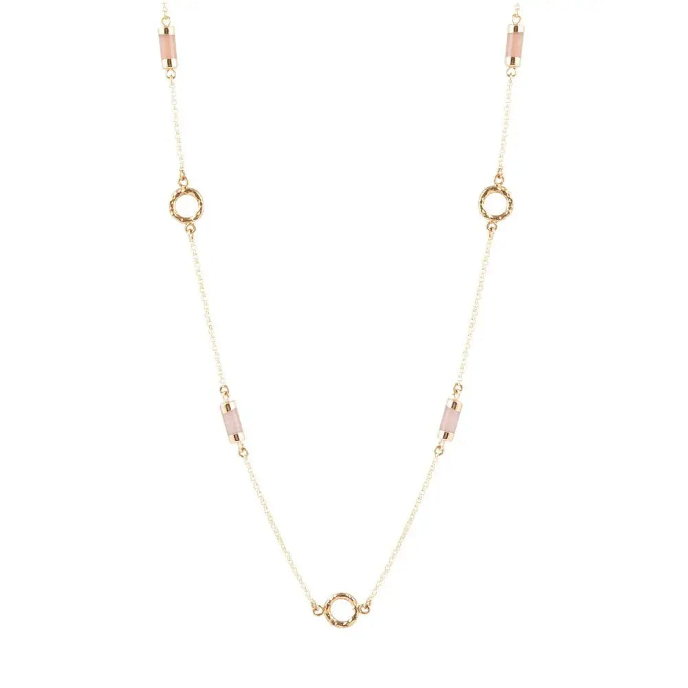 Long Delicate Orange Moonstone and Bronze Necklace - Barse Jewelry - Flyclothing LLC