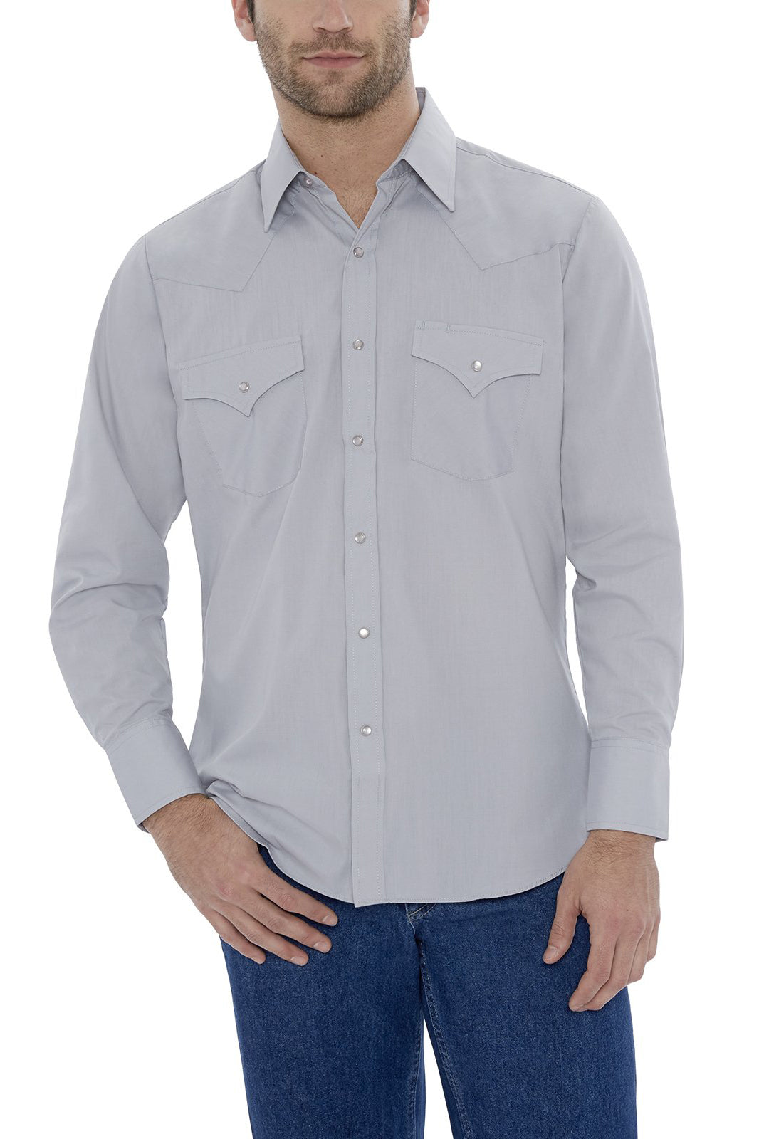 Men's Ely Cattleman Long Sleeve Solid Western Snap Shirt