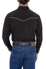 Men's Ely Cattleman Long Sleeve Western Snap Shirt with Contrast Piping