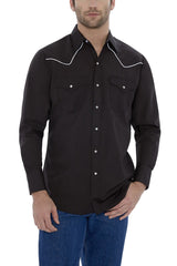 Men's Ely Cattleman Long Sleeve Western Snap Shirt with Contrast Piping