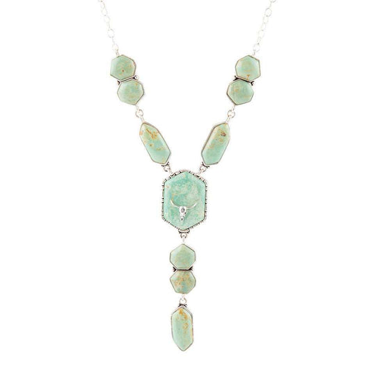 Longhorn Green Turquoise and Sterling Silver Necklace - Barse Jewelry - Flyclothing LLC