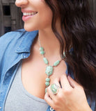 Longhorn Green Turquoise and Sterling Silver Necklace - Barse Jewelry - Flyclothing LLC