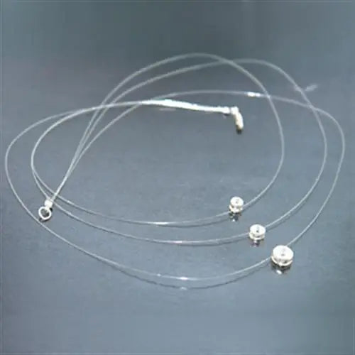 LOS002 - Silver 925 Sterling Silver Necklace with AAA Grade CZ in Clear - Alamode - Flyclothing LLC