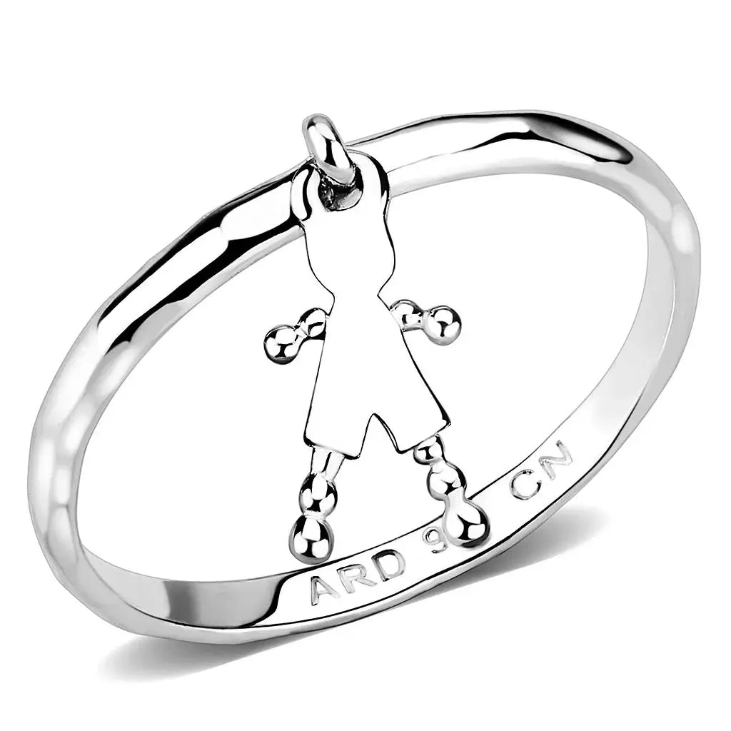 LOS328 - Silver 925 Sterling Silver Ring with No Stone - Alamode - Flyclothing LLC