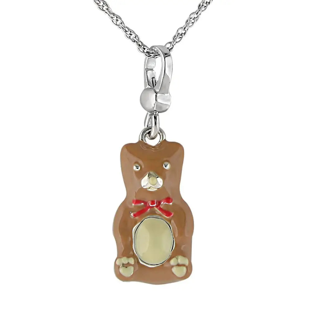 LOS422 - Silver 925 Sterling Silver Chain Pendant with No Stone - Alamode - Flyclothing LLC