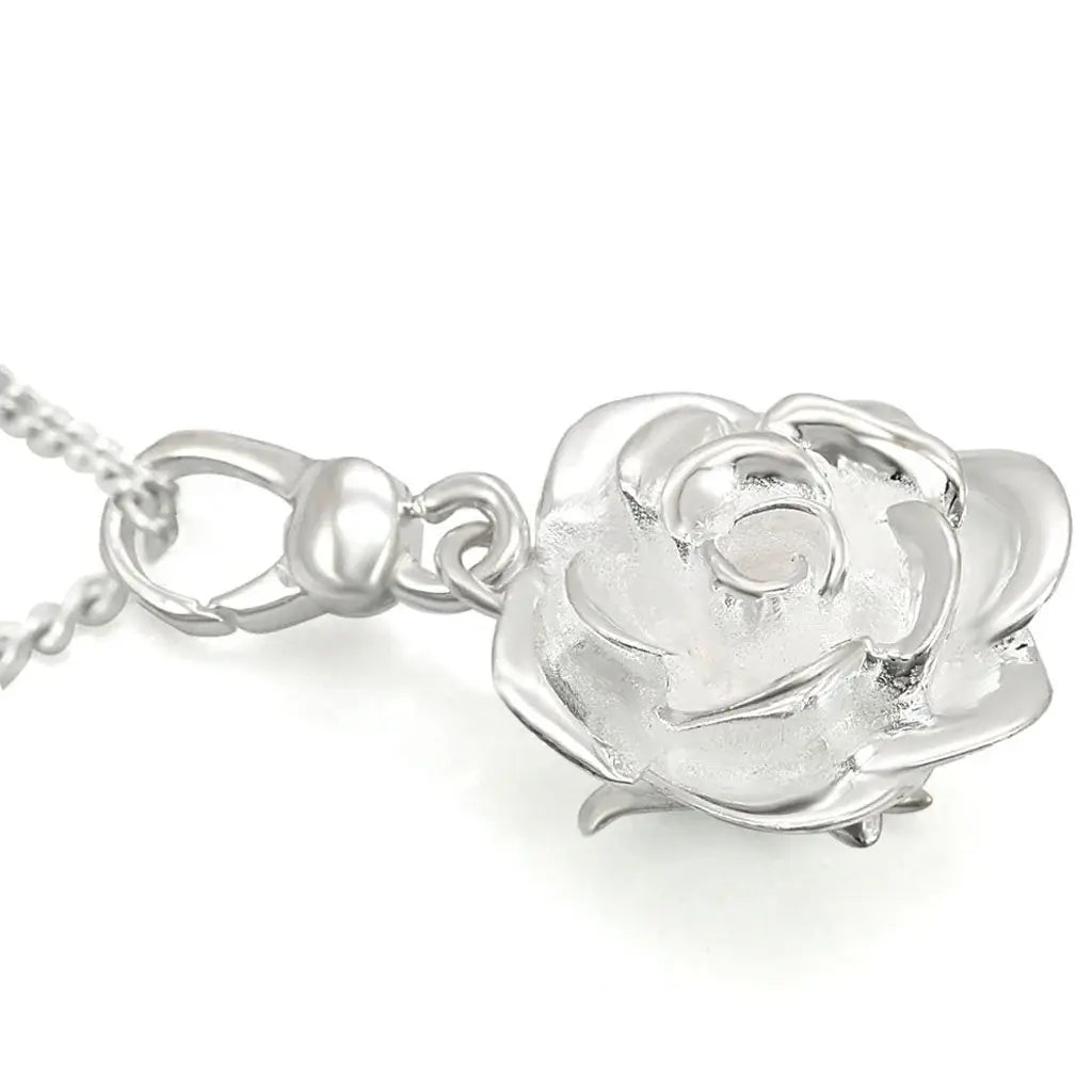 LOS427 - Silver 925 Sterling Silver Chain Pendant with No Stone - Alamode - Flyclothing LLC