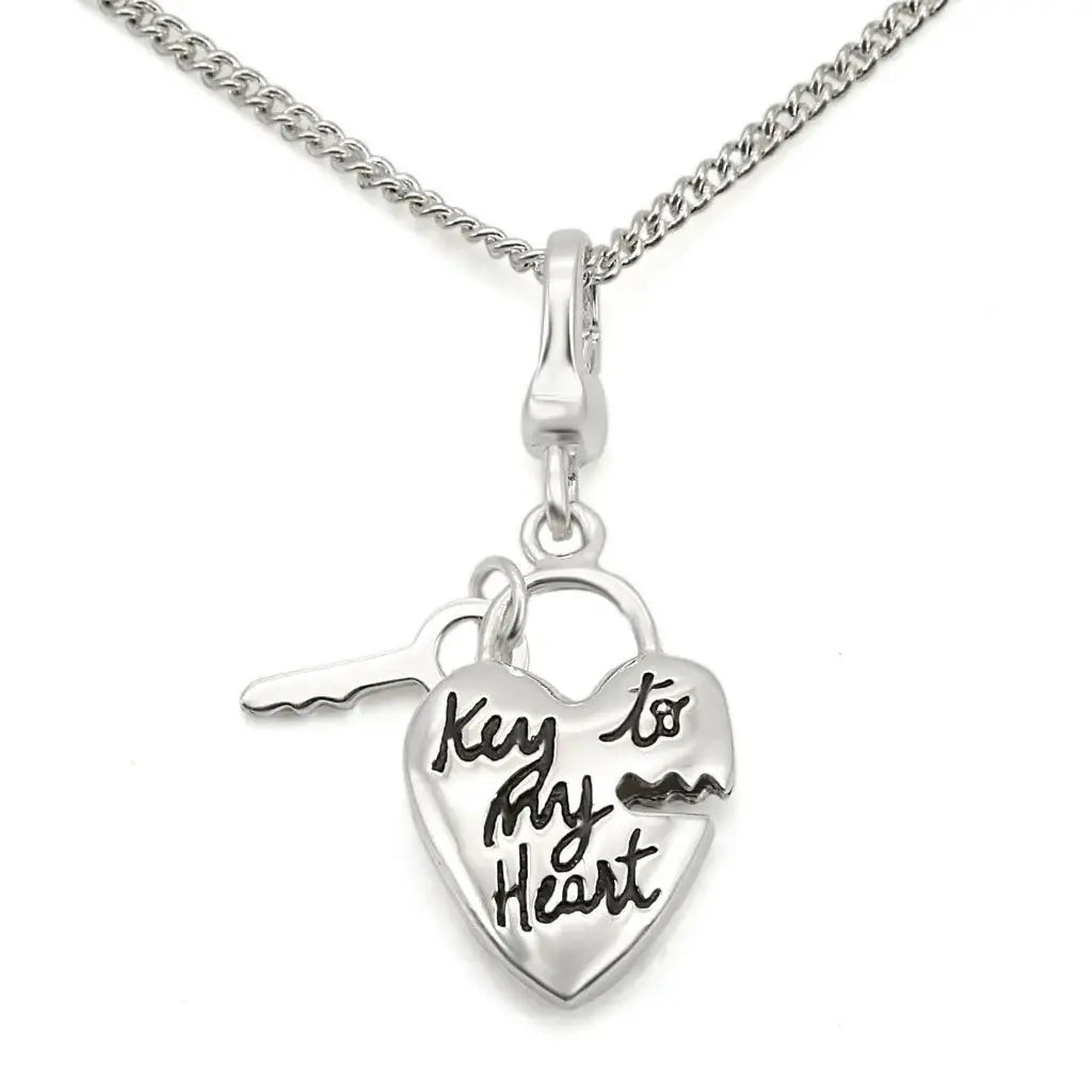 LOS430 - Silver 925 Sterling Silver Chain Pendant with No Stone - Alamode - Flyclothing LLC