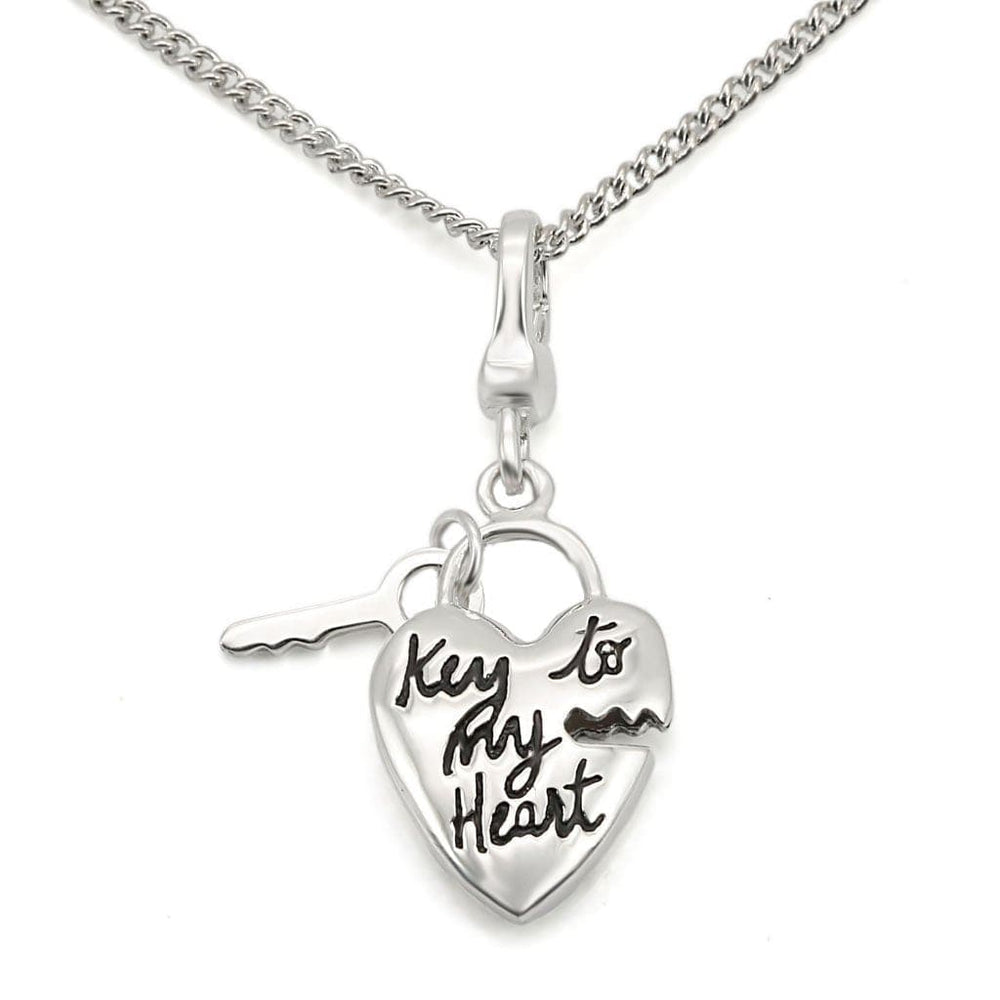LOS430 - Silver 925 Sterling Silver Chain Pendant with No Stone - Alamode