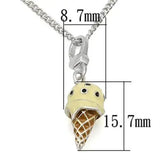 LOS431 - Silver 925 Sterling Silver Chain Pendant with No Stone - Alamode - Flyclothing LLC