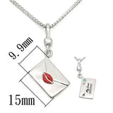LOS432 - Silver 925 Sterling Silver Chain Pendant with No Stone - Alamode - Flyclothing LLC