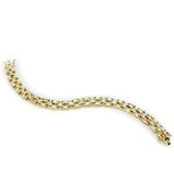LOS601 - Gold 925 Sterling Silver Bracelet with AAA Grade CZ in Champagne - Alamode - Flyclothing LLC