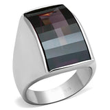 LOS694 - Silver 925 Sterling Silver Ring with AAA Grade CZ in Amethyst - Alamode - Flyclothing LLC