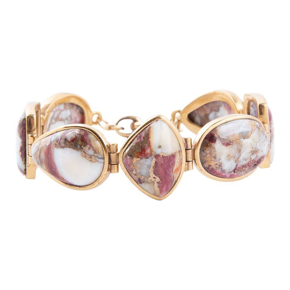 Lots of Links Purple Spiny Oyster Matrix and Bronze Bracelet - Barse Jewelry - Flyclothing LLC