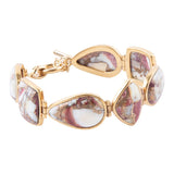 Lots of Links Purple Spiny Oyster Matrix and Bronze Bracelet