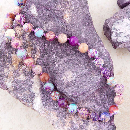 Love Knots Purple Jasper Necklace - Barse Jewelry - Flyclothing LLC